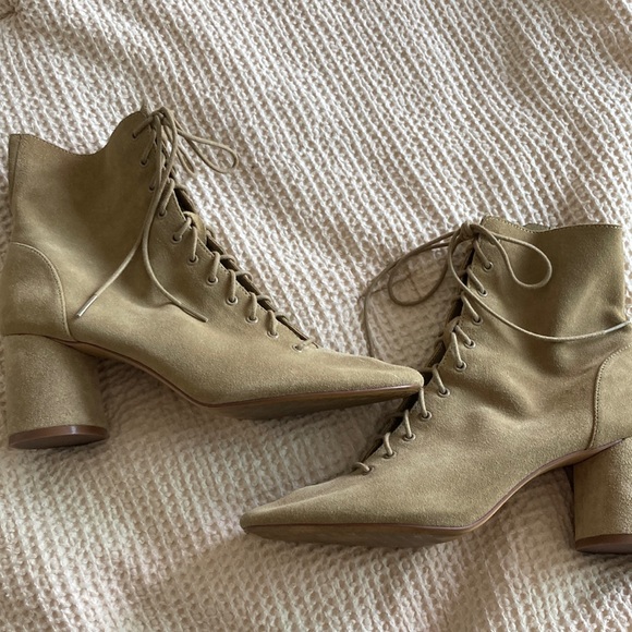 Zara Shoes Zara Lace Up Ankle Booties Poshmark
